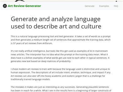 Artreviewgenerator
