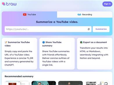 Traw AI Summaries