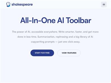 Shakespeare AI Writing Toolbar