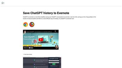 Save ChatGPT History to Evernote