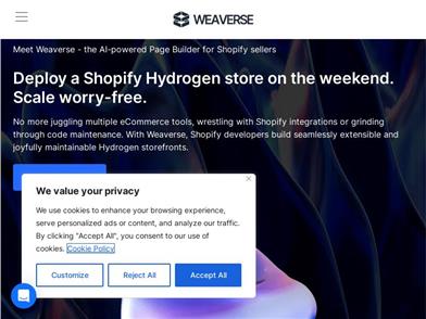 Weaverse, AI-Powered Page Builder