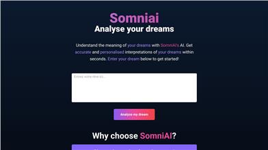 SomniAI: Dream Analysis with AI Power