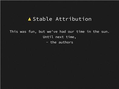 Stable Attribution