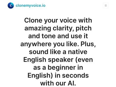 Clone Anyone's voice in seconds with AI