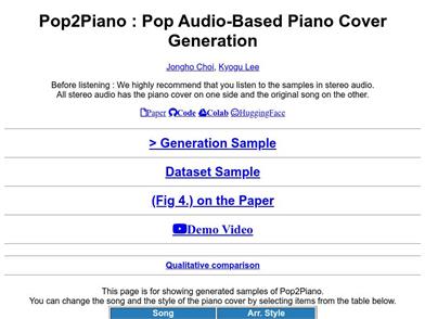 Pop2Piano