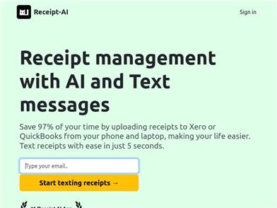 Receipt-AI for Startup