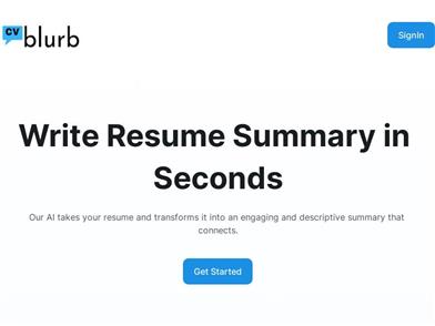 CV Blurb
