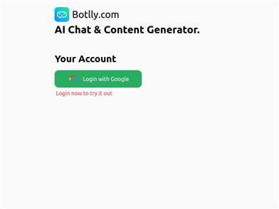 Botlly.com - AI Content Generation Tool