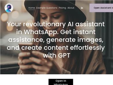 GPT in WhatsApp with text and images