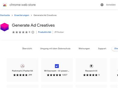 Generate ad creatives Extension