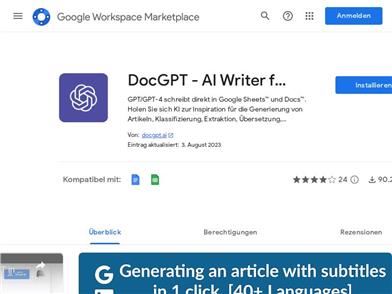 DocGPT AI Writer for Docs