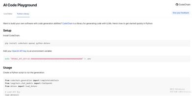 AI Code Playground