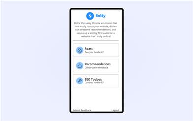 Bolty - Get Your Landing Page ROASTED by AI
