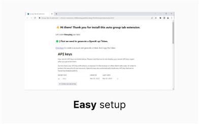Group Tab AI extension
