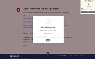 AIS Visa Auto Rescheduler