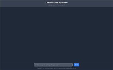 Chat With Twitter Algorithm