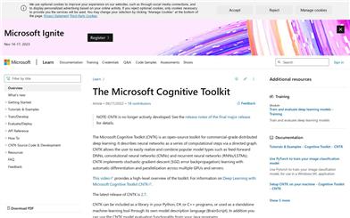 Microsoft Cognitive Toolkit
