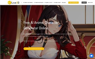 Live3DによるAIアニメキャラクタージェネレーター