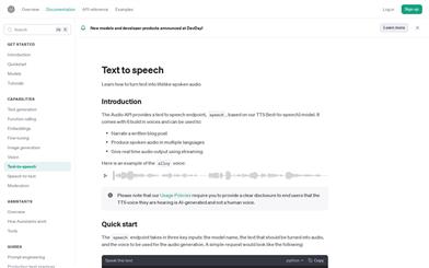 OpenAI TTS