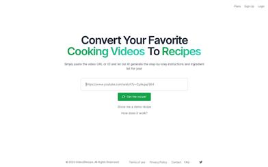 Video2Recipe