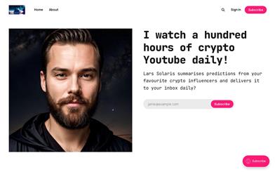 Crypto Youtuber AI predictions