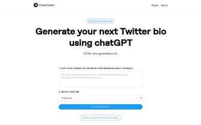 Twitter Bio Generator