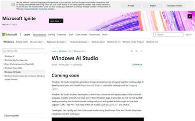 Windows AI Studio