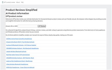 AI Amazon Product Reviews / Manuals