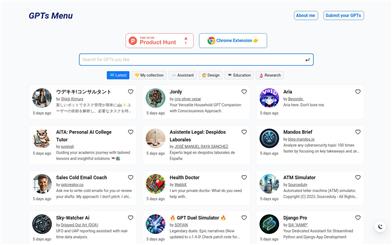 GPTs Menu