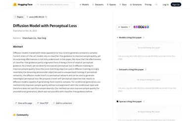 Diffusion Model with Perceptual Loss