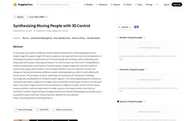 Synthesizing Moving People with 3D Control