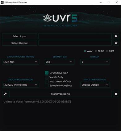 Ultimate Vocal Remover GUI