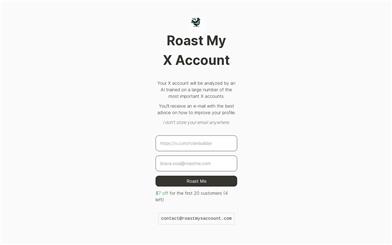 Roast My X アカウント