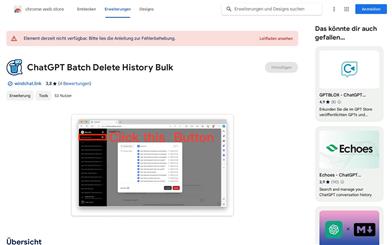 ChatGPT Batch Delete History