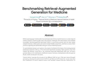 Benchmark Medical RAG