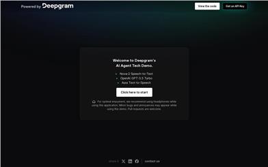 DeepgramによるAura TTSデモ