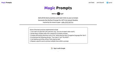 Lyzr AI提供:MagicPrompts