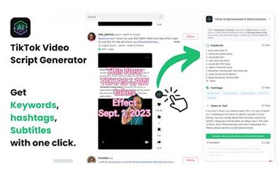 AI Script Writer & Video to Text for TikTok