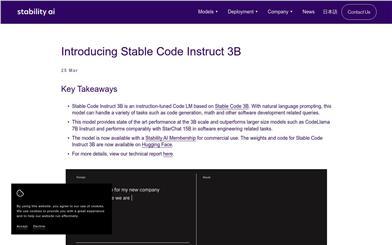 Stable Code Instruct 3B