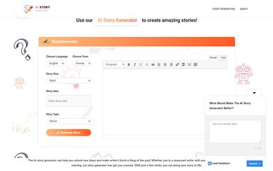 AI Story Generator by storygenerate.io