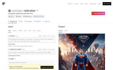 SDXL Pixar