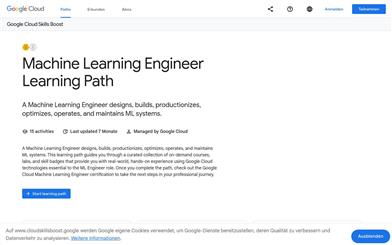 Machine Learning Engineer Learning Path