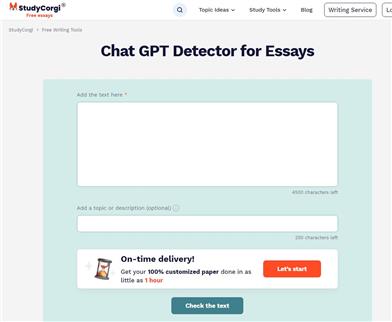 Chat GPT Detector for Essays