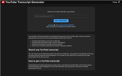 Transcript Generator
