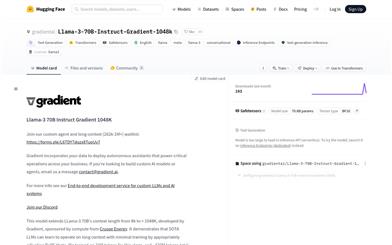 Llama-3 70B Instruct Gradient 1048k
