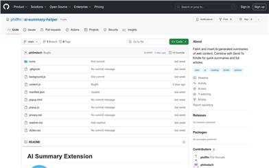 AI Summary Extension