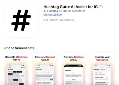 Hashtag Guru: AI Assist for IG