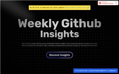 Weekly GitHub Insights
