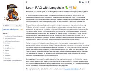 Learn RAG with Langchain
