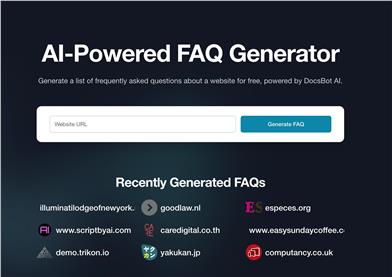 AI-Powered FAQ Generator
